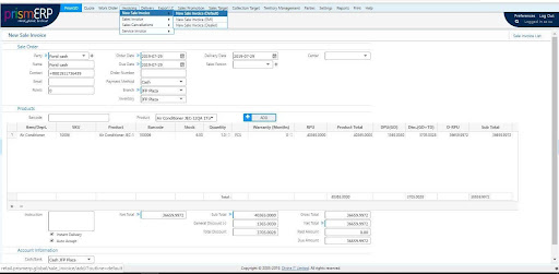 Add Sale Invoice